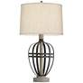 Pacific Coast Lighting Crestfield Cove Black Cage USB Table Lamp