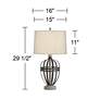 Pacific Coast Lighting Crestfield Cove Black Cage USB Table Lamp