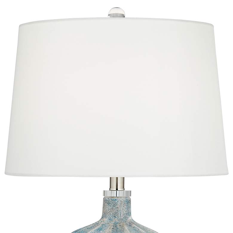Image 4 Pacific Coast Lighting Crystal and Arctic Blue Modern Glass Table Lamp more views