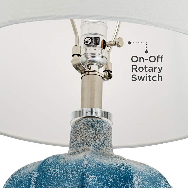 Image 5 Pacific Coast Lighting Crystal and Arctic Blue Modern Glass Table Lamp more views