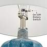 Pacific Coast Lighting Crystal and Arctic Blue Modern Glass Table Lamp