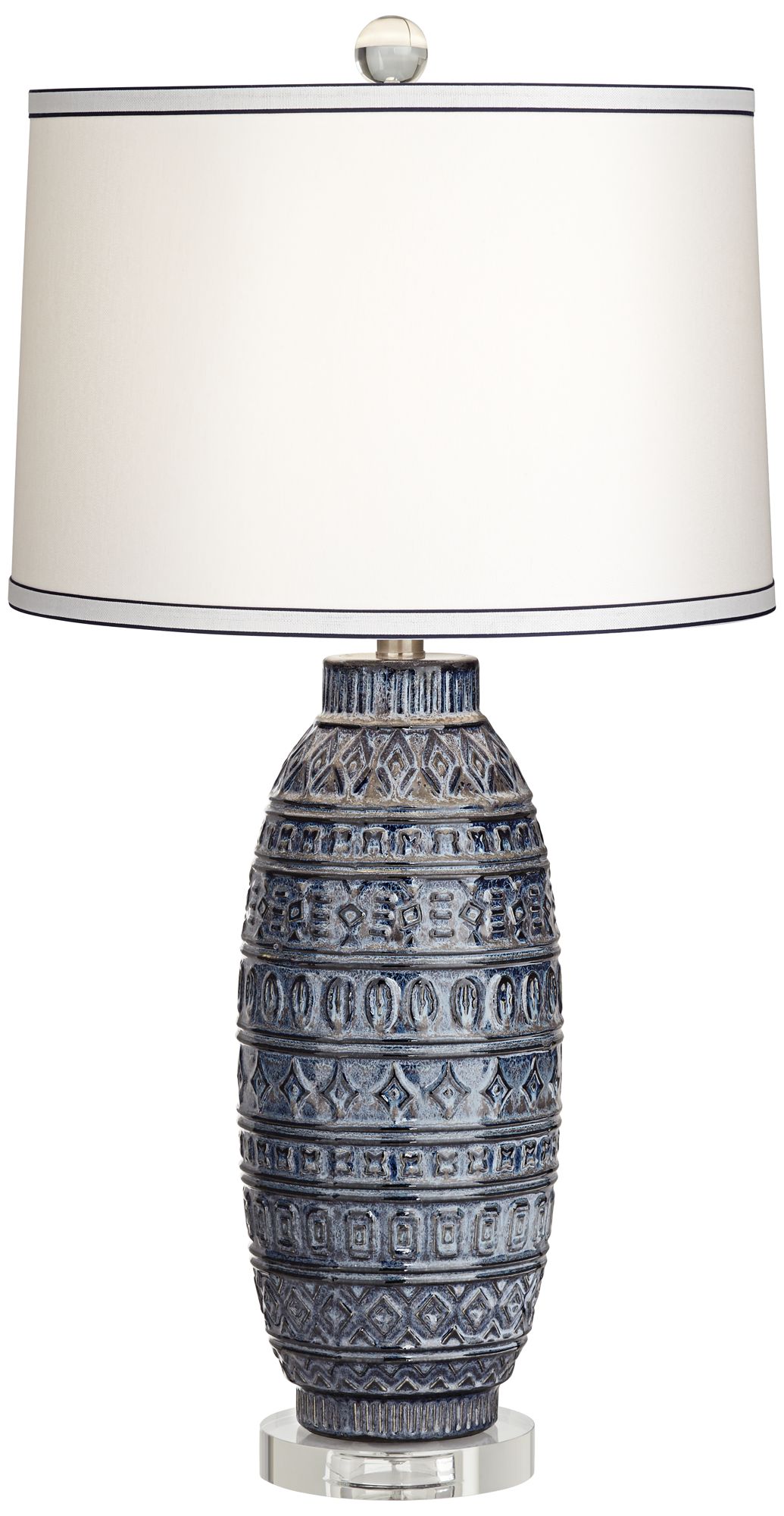 Pacific Coast Lighting Cullen 31" Blue Ceramic Table Lamp