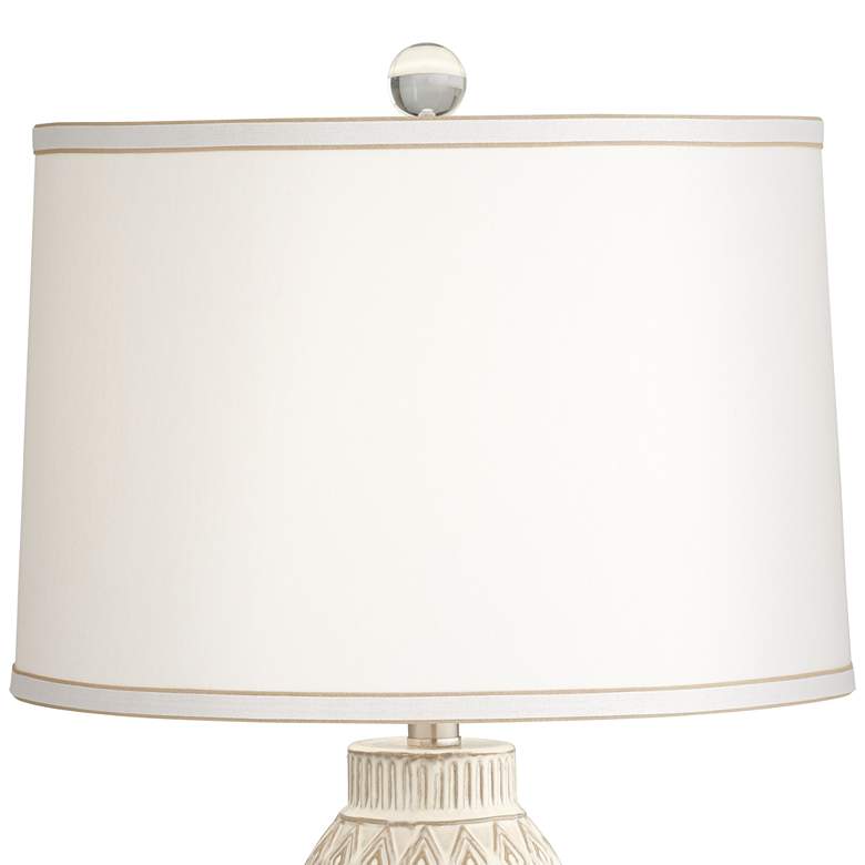 Image 4 Pacific Coast Lighting Cullen Almond Ceramic Table Lamp more views