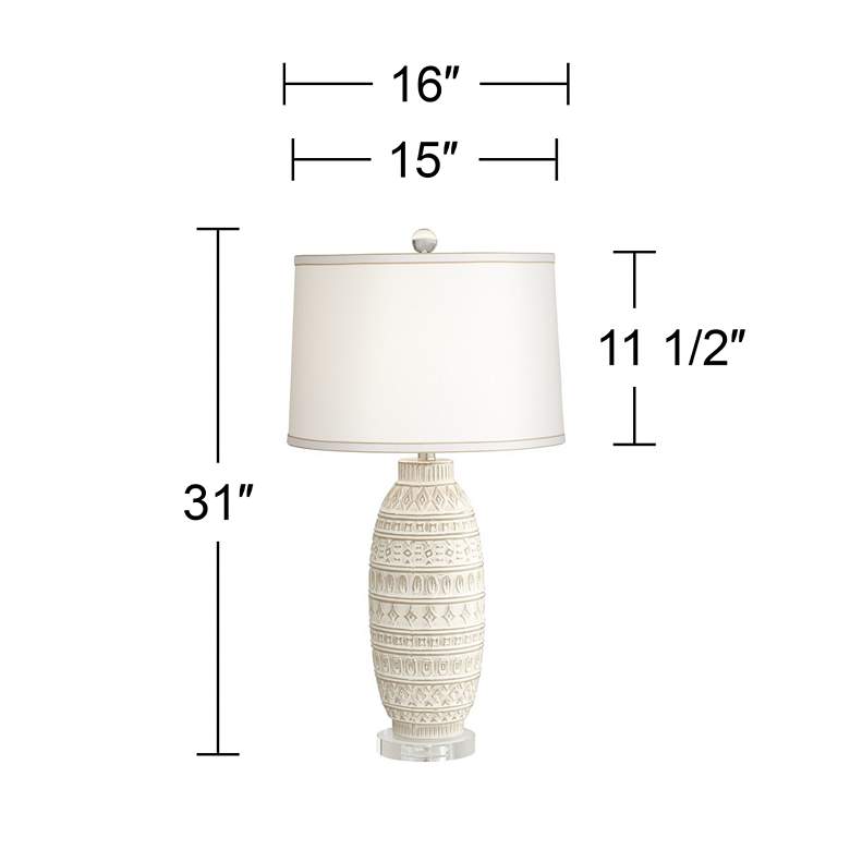 Image 5 Pacific Coast Lighting Cullen Almond Ceramic Table Lamp more views