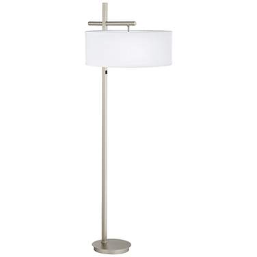 Pacific Coast Lighting Dannis 62" High Modern Satin Nickel Floor Lamp