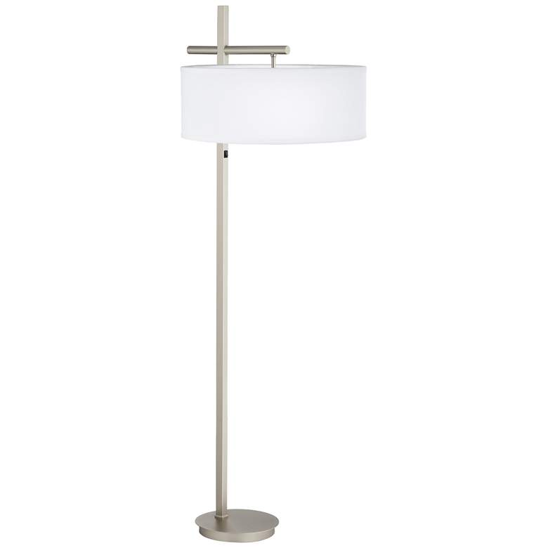 Image 1 Pacific Coast Lighting Dannis 62" High Modern Satin Nickel Floor Lamp