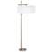 Pacific Coast Lighting Dannis 62" High Modern Satin Nickel Floor Lamp