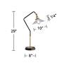 Pacific Coast Lighting Dearborn Bronze and Brass Industrial USB Table Lamp