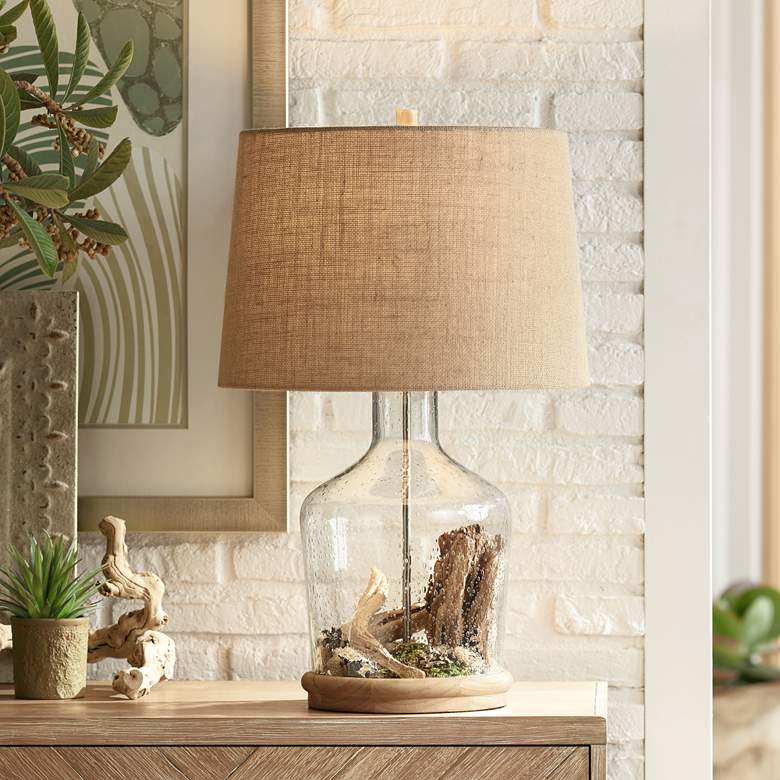 Pacific Coast Lighting Decora Clear Glass Fillable Table Lamp