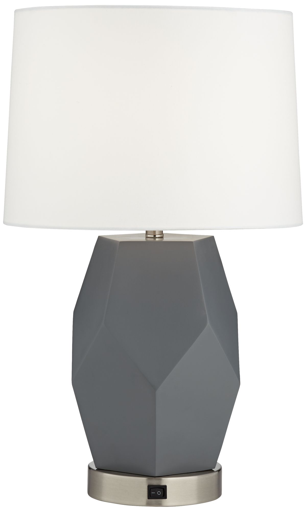 Pacific Coast Lighting Dendren 20 1/2" Gray Geometric Base Table Lamp