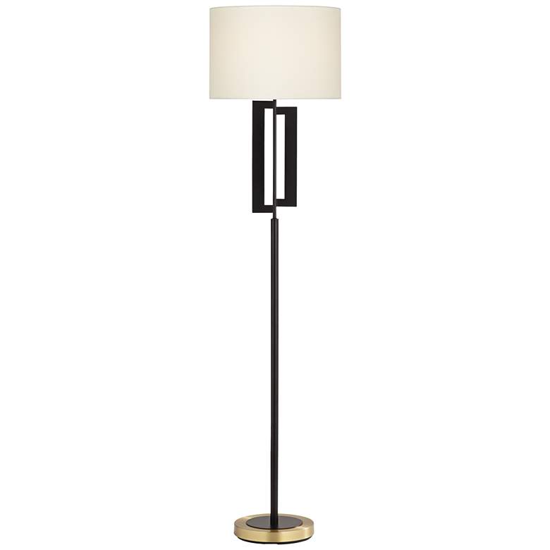 Image 2 Pacific Coast Lighting Deville 65" Black and Brass Modern Floor Lamp