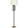 Pacific Coast Lighting Deville 65" Black and Brass Modern Floor Lamp