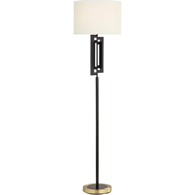 Image 6 Pacific Coast Lighting Deville 65" Black and Brass Modern Floor Lamp more views
