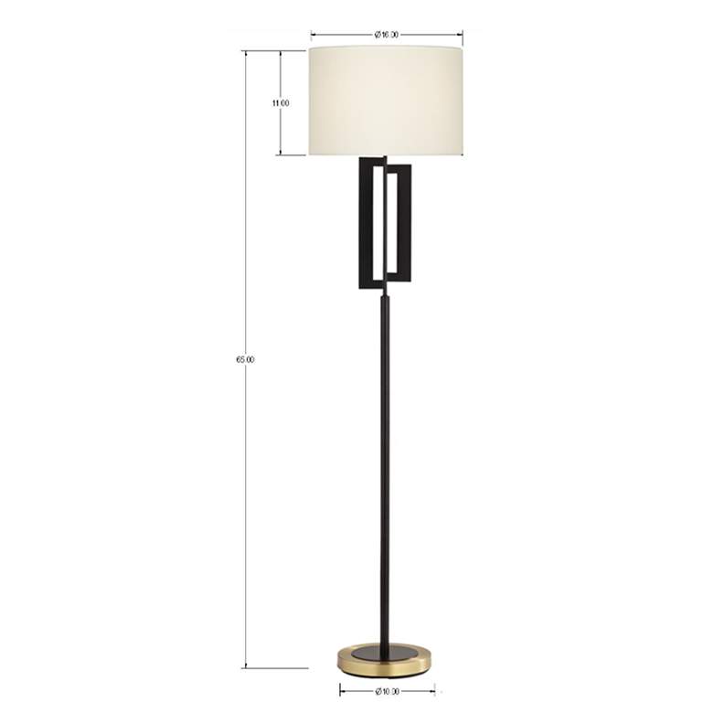Image 7 Pacific Coast Lighting Deville 65" Black and Brass Modern Floor Lamp more views