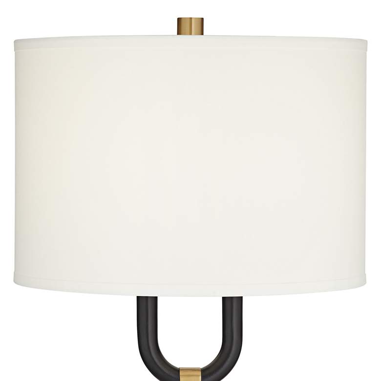 Image 4 Pacific Coast Lighting Double-U Column Black and Marble Modern Table Lamp more views