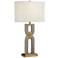 Pacific Coast Lighting Double-U Faux Hammered Base Table Lamp