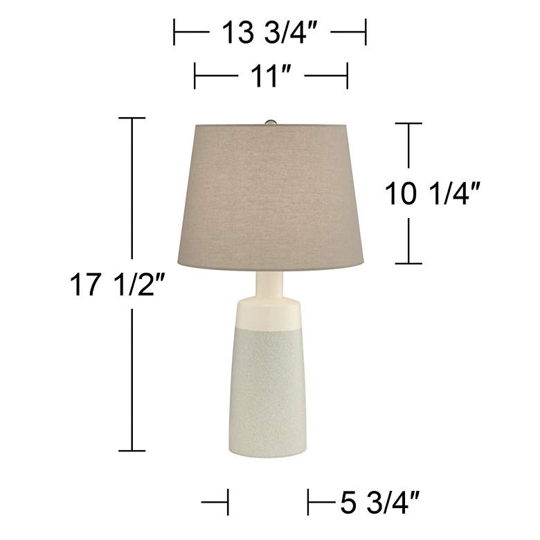 Image 5 Pacific Coast Lighting Effie 17 1/2" Grey Modern Ceramic Table Lamp more views