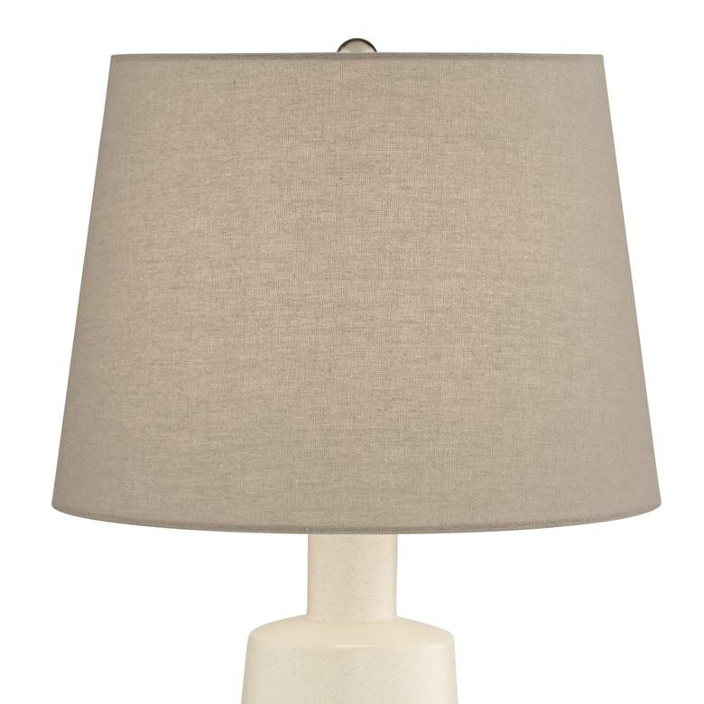 Image 3 Pacific Coast Lighting Effie Grey and Sand Linen Modern Ceramic Table Lamp more views