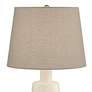 Pacific Coast Lighting Effie Grey and Sand Linen Modern Ceramic Table Lamp