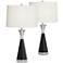 Pacific Coast Lighting Ella 27 1/2" Black and Crystal Lamps Set of 2