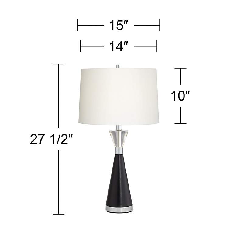 Image 7 Pacific Coast Lighting Ella 27 1/2" Black and Crystal Lamps Set of 2 more views