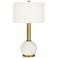 Pacific Coast Lighting Empress Warm Gold White Glass Table Lamp