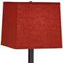 Pacific Coast Lighting Espresso Metal Table Lamp with Paprika Red Shade