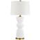 Pacific Coast Lighting Evelyn Matte White and Gold Modern Table Lamp