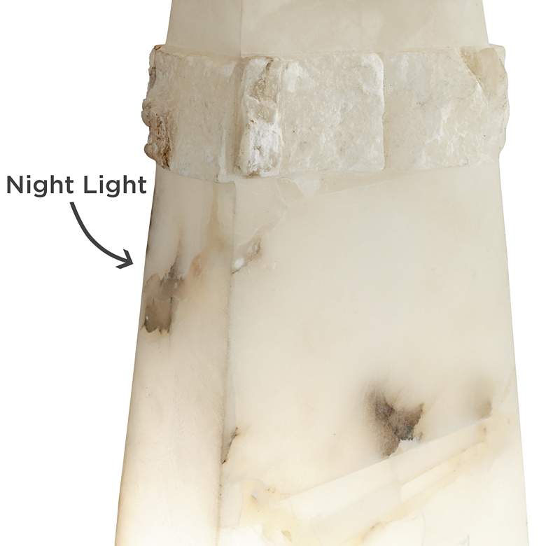 Image 3 Pacific Coast Lighting Faux Alabaster Marble Table Lamp with Night Light more views