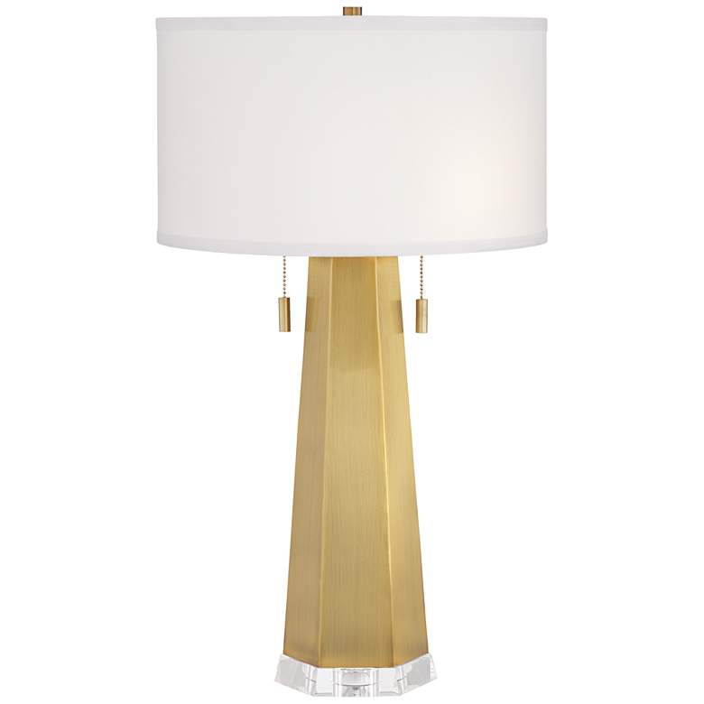 Image 2 Pacific Coast Lighting Fortress 28 inch Hexagon Gold Metal Table Lamp
