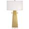 Pacific Coast Lighting Fortress 28" Hexagon Gold Metal Table Lamp