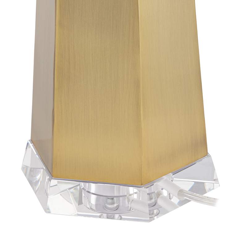 Image 5 Pacific Coast Lighting Fortress 28 inch Hexagon Gold Metal Table Lamp more views