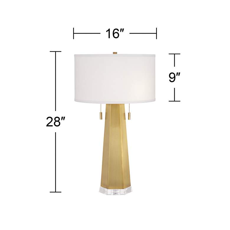 Image 6 Pacific Coast Lighting Fortress 28 inch Hexagon Gold Metal Table Lamp more views
