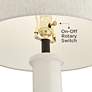 Pacific Coast Lighting Galloway White Ceramic USB Table Lamp