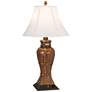 Pacific Coast Lighting Gardner Chestnut Traditional Table Lamp with Outlet