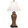 Pacific Coast Lighting Gardner Chestnut Traditional Table Lamp with Outlet