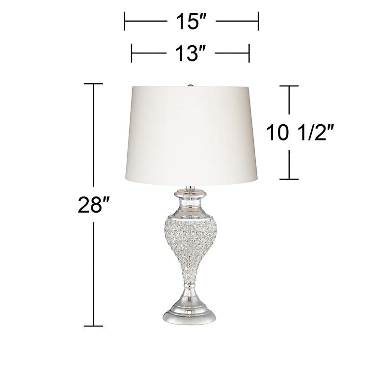 Image 5 Pacific Coast Lighting Glitz and Glam Chrome Crystal Table Lamps Set of 2 more views