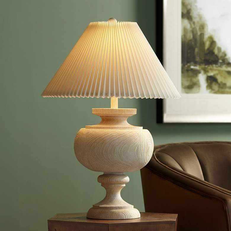 Image 1 Pacific Coast Lighting Grand Maison 30" Faux Wood Table Lamp