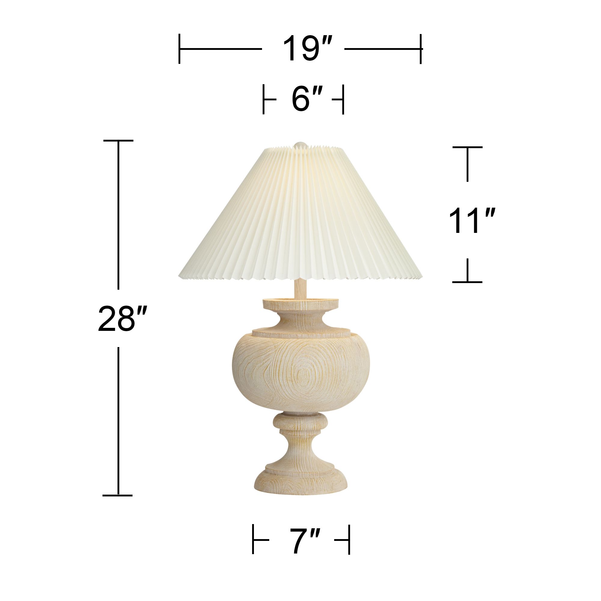 Pacific Coast Lighting Grand Maison 30" Faux Wood Table Lamp