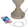 Pacific Coast Lighting Gray Wash Urn Traditional USB Table Lamp