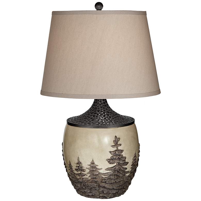 Image 2 Pacific Coast Lighting Great Forest Fir Tree Rustic Table Lamp
