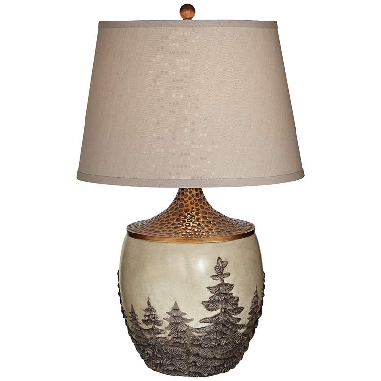 Image 2 Pacific Coast Lighting Great Forest Fir Tree Rustic Table Lamp
