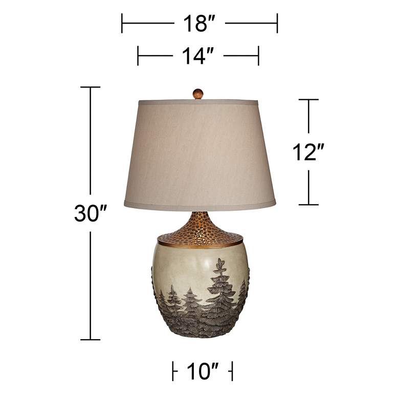 Image 6 Pacific Coast Lighting Great Forest Fir Tree Rustic Table Lamp more views