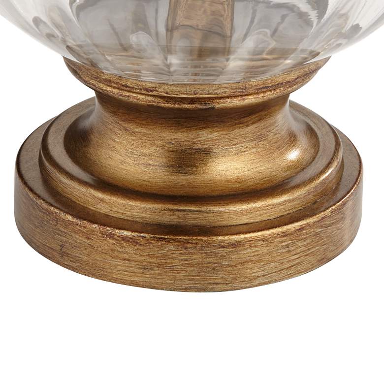 Image 6 Pacific Coast Lighting Harlow Brass and Fluted Glass Traditional Table Lamp more views