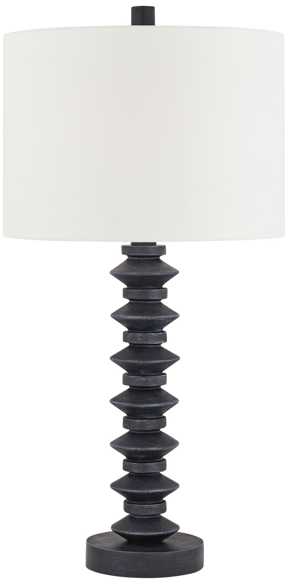 Pacific Coast Lighting Heron Turned Column Modern Black Table Lamp