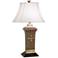 Pacific Coast Lighting Hilda Bronze Leather Table Lamp with Outlet