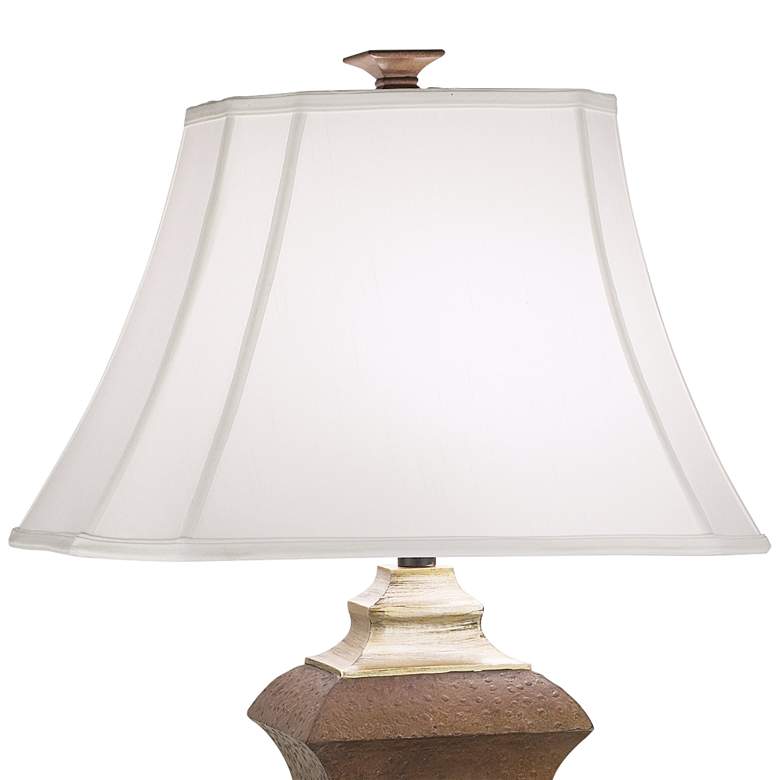 Image 3 Pacific Coast Lighting Hilda Bronze Leather Table Lamp with Outlet more views
