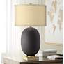 Pacific Coast Lighting Hilo Gold and Black Modern Oval Table Lamp