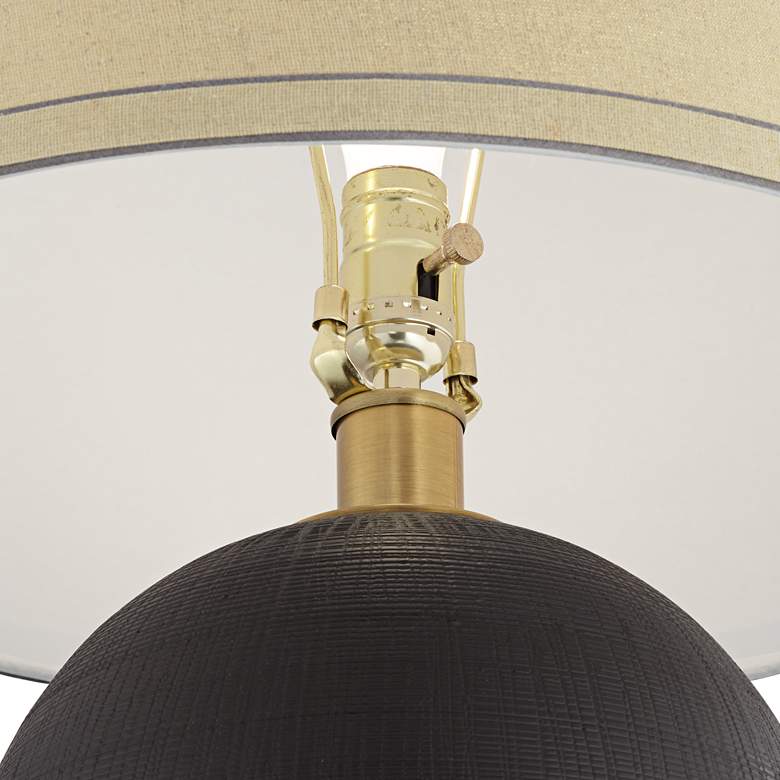 Image 3 Pacific Coast Lighting Hilo Gold and Black Modern Oval Table Lamp more views