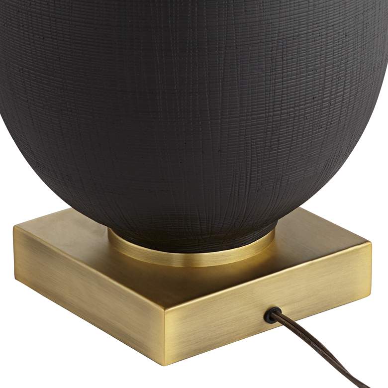 Image 4 Pacific Coast Lighting Hilo Gold and Black Modern Oval Table Lamp more views